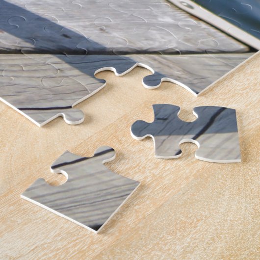 ブルーヘロン素晴らしクローズアップバードラバーの恋人 ジグソーパズル (側面)