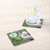 ブルーヘロン素晴らしコースター スクエアペーパーコースター (インサイチュ)