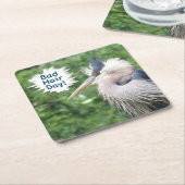 ブルーヘロン素晴らしコースター スクエアペーパーコースター (アングル)