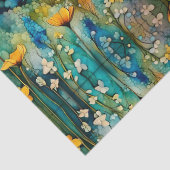 ブルーヘロン素晴らしサンセットワイルドフラワーランドスケープ 薄葉紙 (詳細)