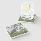 ブルーヘロン素晴らしストーンコースター ストーンコースター (横)