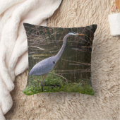 ブルーヘロン素晴らしフロリダ写真 クッション (ブランケット)