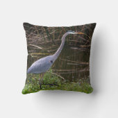 ブルーヘロン素晴らしフロリダ写真 クッション (裏面)