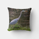 ブルーヘロン素晴らしフロリダ写真 クッション (正面)