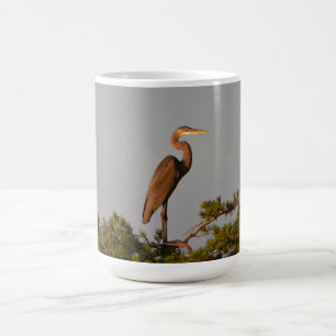 ブルーヘロン素晴らし鳥の野生生物撮影自然 コーヒーマグカップ