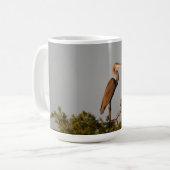 ブルーヘロン素晴らし鳥の野生生物撮影自然 コーヒーマグカップ (正面左)