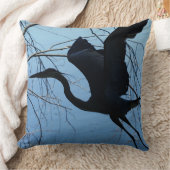 ブルーヘロン装飾用クッション（20インチx 20インチ） クッション (ブランケット)