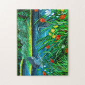 ブルーヘロン@Toddレイクパズル ジグソーパズル (縦)