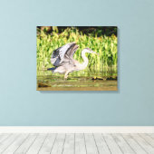 ブルーヘ素晴らしロン キャンバスプリント (インサイチュ (ウッドフロア))