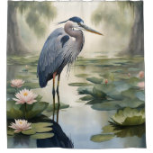 ブルーヘ素晴らしロン シャワーカーテン (正面)