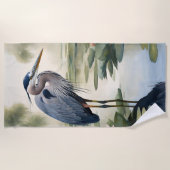 ブルーヘ素晴らしロン ビーチタオル (正面)