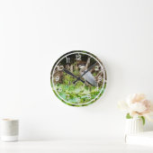 ブルーヘ素晴らしロン ラウンド壁時計 (ホーム)