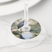 ブルーヘ素晴らしロン ワイングラスタグ (クローズアップ)