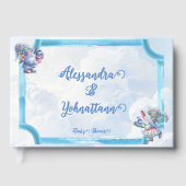 ブルーベお洒落リエレガントー格言ベビーシャワー ゲストブック (正面)