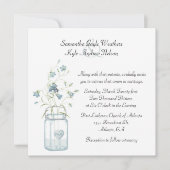 ブルーベかわいらしルズ&メイソンジャー結婚式招待状 招待状 (正面)