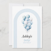 ブルーベアのベビーシャワー招待状 招待状 (裏面)