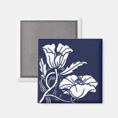 ブルーベアズレーポピーズマグネット マグネット (正面/裏面)