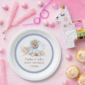 ブルーベアベビーシャワーパーティー紙プレート ペーパープレート (パーティー)