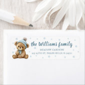 ブルーベアースター男の赤ちゃんシャワー住所 シール (インサイチュ)