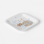 ブルーベアーバルーンバーリーウェイベビーシャワー ペーパープレート (傾斜あり)