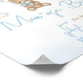 ブルーベアーバルーンベビーシャワーマママオサバー ポスター (角)