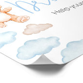 ブルーベアーバルーンベビーシャワー飲料 ポスター (角)