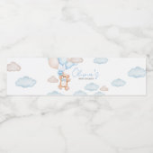 ブルーベアーバルーンベビーシャワー ペットボトルラベル (シングルラベル)