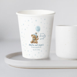 ブルーベアーバルーンボーイ赤ちゃんシャワー紙カップ 紙コップ