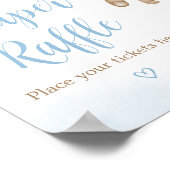 ブルーベアーバルーン赤ちゃんシャワーおむつラッフル ポスター (角)