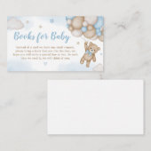 ブルーベアーバルーン赤ちゃんシャワーベビー エンクロージャーカード (正面/裏面)