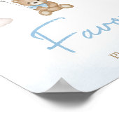 ブルーベアーバルーン赤ちゃんシャワー特典 ポスター (角)