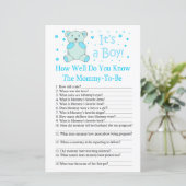 ブルーベアーベイビーシャワーゲームをどれだけ知っているか (スタンド正面)