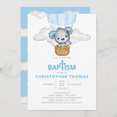 ブルーベアーホットエアバルーンバプテスマ 招待状 (正面/裏面)