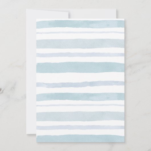 ブルーベアーホットエアバルーン男の子たち1st誕生日 招待状 (裏面)