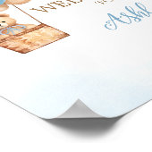 ブルーベアーホットエアバルーン赤ちゃんシャワーへようこそ ポスター (角)