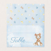 ブルーベアーボーイのベビーシャワー誕生日テーブル番号 (外部フラット)