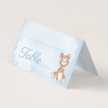 ブルーベアーボーイのベビーシャワー誕生日テーブル番号