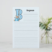 ブルーベアーモナメッドBライン子供へ 便箋 (スタンド正面)