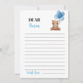 ブルーベア誕生日タイムカプセルメッセージカード サンキューカード (正面)