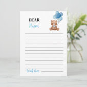 ブルーベア誕生日タイムカプセルメッセージカード サンキューカード (スタンド正面)