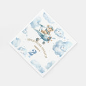 ブルーベア誕生日ボナンザ飛んでいる:2年目 スタンダードランチョンナプキン (角)