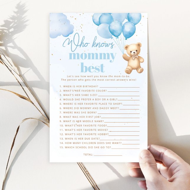 ブルーベア誰がママの赤ちゃん最高のシャワーゲームを知っている (クリエイターアップロード済み)