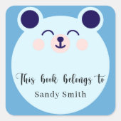 ブルーベア – この本は次のものだ スクエアシール (正面)