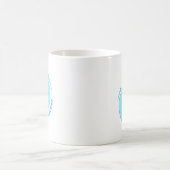 ブルーベイビーの足のハートマグ コーヒーマグカップ (中央)