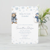 ブルーベイビーイッツコールドアウトサイド 雪の赤ちゃん 招待状 (スタンド正面)