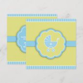 ブルーベイビーシャワーボーイ フラット インビテーション (正面/裏面)