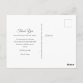 ブルーベイビーボーイイニシャルモノグラムフォトサンキュー ポストカード (裏面)