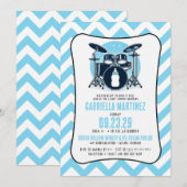 ブルーベイビーロックベイビーシャワー 招待状 (正面/裏面)