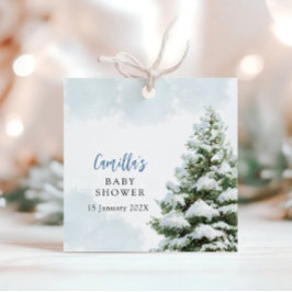 ブルーベイビー イッツコールドアウトサイド ベビーシャワー フェイバータグ