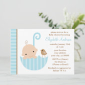 ブルーベイビー in アンブレラ ベビーシャワー 招待状 (スタンド正面)